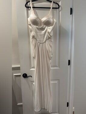 Meshki Leila Satin Corset Maxi Dress